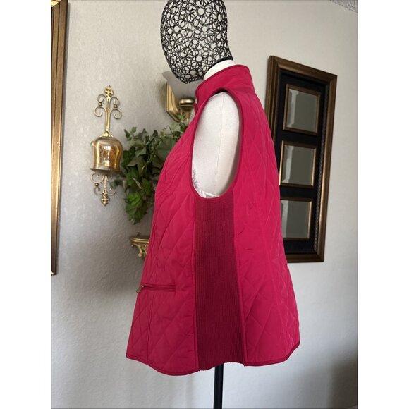 Talbots Weatherproof Quilted Puffer Casual Vest Dark Pink Women’s Size S - Picture 8 of 16